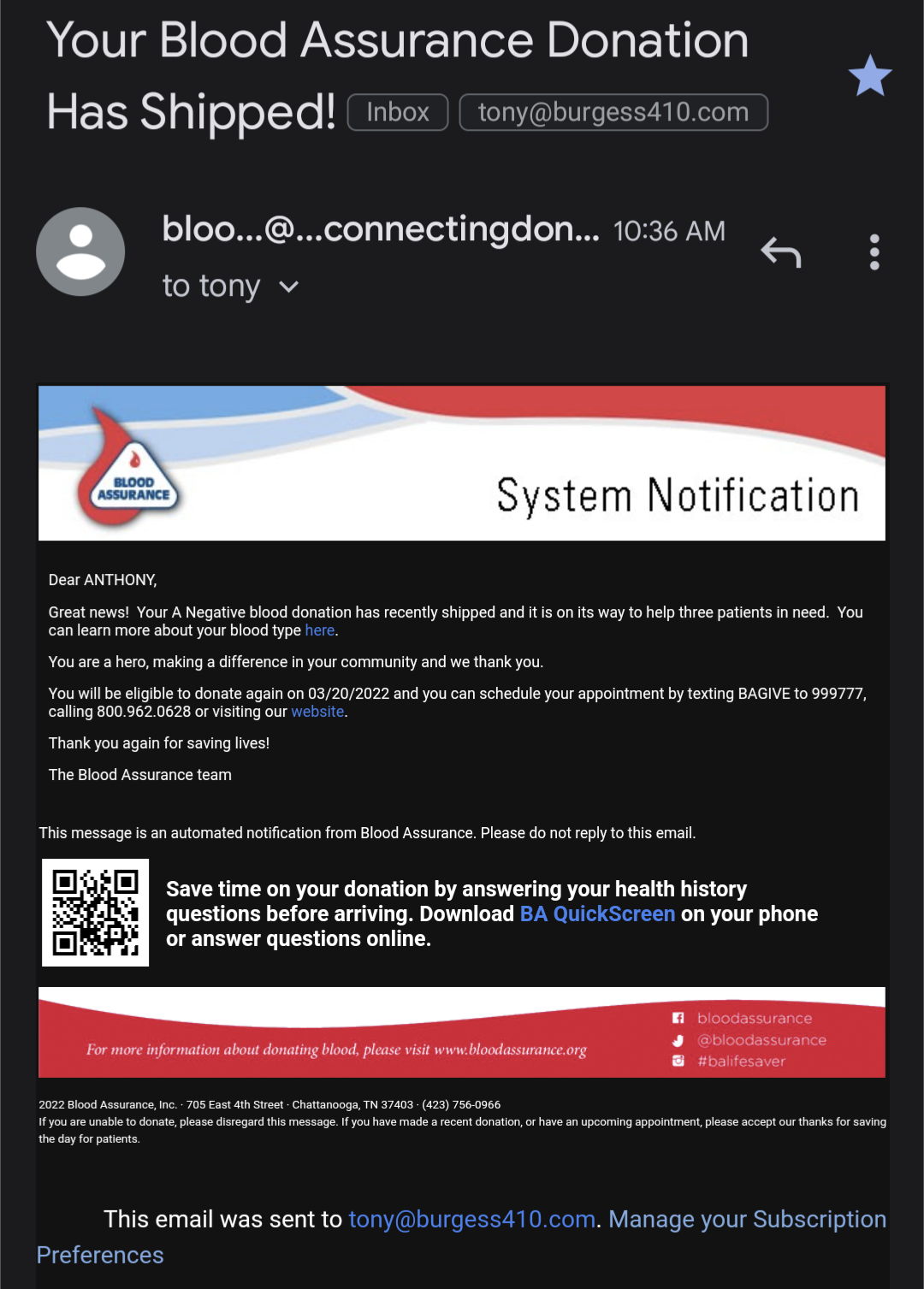 Shipped To Save Lives – My Blood Donation Is On It’s Way ...